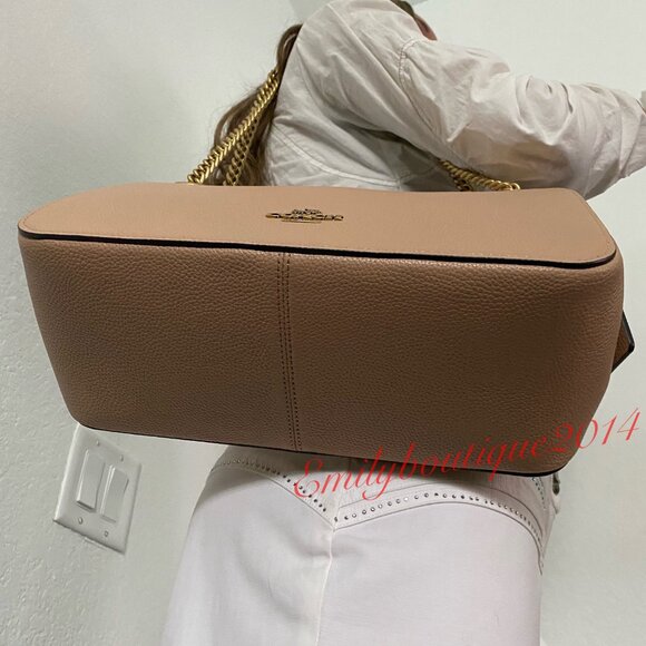 NWT Coach Retail Bryant Convertible Carryall Beachwood Leather Bag Crossbody - Picture 8 of 13